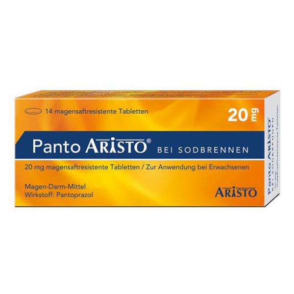 Препарат от изжоги PANTO Aristo bei Sodbrennen 20 mg magensaftr.Tabl. 14 шт Aristo Pharma Препарат от изжоги PANTO Aristo bei Sodbrennen 20 mg magensaftr.Tabl. 14 шт Aristo Pharma